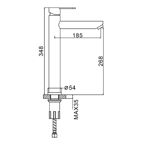 Смеситель для раковины Splenka S223.15.06, черный Смеситель для раковины Splenka S223.15.06, черный