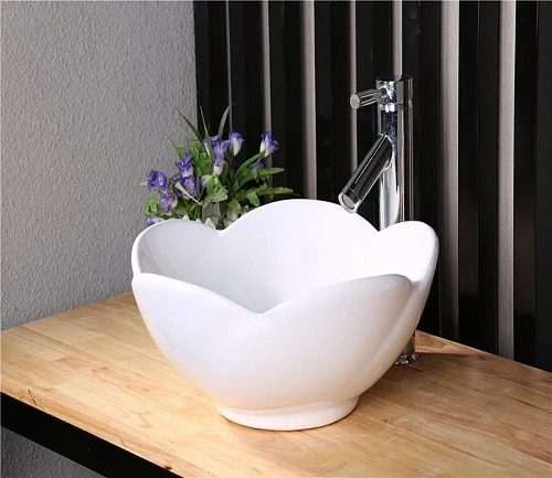 Раковина CeramaLux 9078 накладная, белый Раковина CeramaLux 9078 накладная, белый