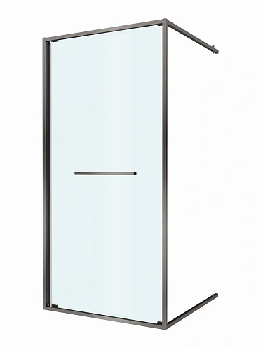 Душевая дверь CEZARES LUX-B-FS-1-100-C-GM 100 см, профиль оружейная сталь, стекло прозрачное Душевая дверь CEZARES LUX-B-FS-1-100-C-GM 100 см, профиль оружейная сталь, стекло прозрачное