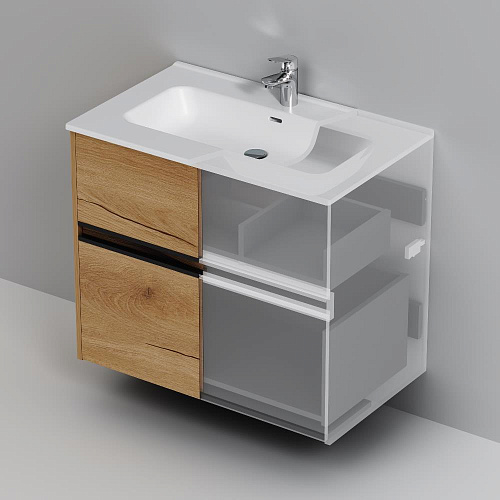 Тумба под раковину AM.PM Sense M7BFUX0802OF универсальная, 80 см, светлое дерево Тумба под раковину AM.PM Sense M7BFUX0802OF универсальная, 80 см, светлое дерево