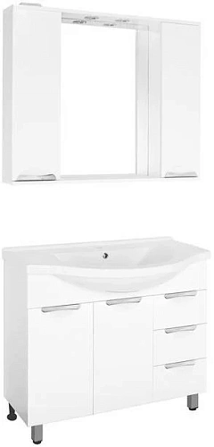 Зеркальный шкаф Style Line Жасмин 1000/С ЛС-00000586 Зеркальный шкаф Style Line Жасмин 1000/С ЛС-00000586