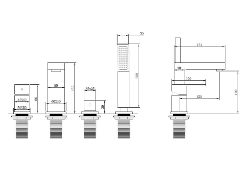 Смеситель на борт ванны ABBER Daheim AF8213 хром Смеситель на борт ванны ABBER Daheim AF8213 хром