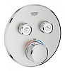 Картинка анонса товара «смеситель для душа grohe grohtherm smartcontrol, суперсталь (29119dc0) внешняя часть термостата»
