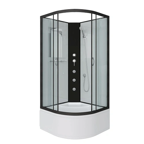 Душевая кабина Niagara Classic NG-6709-14BKG (1000х1000х2000)высокий поддон (45см) стекло прозрачное черные профиля 67091414BKG Душевая кабина Niagara Classic NG-6709-14BKG (1000х1000х2000)высокий поддон (45см) стекло прозрачное черные профиля 67091414BKG