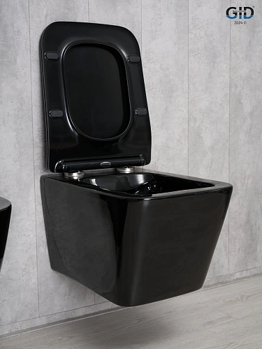 Унитаз подвесной Gid Tr2144BL 62224Y черная глянцевая 52x36x33.5 с крышкой микролифт Унитаз подвесной Gid Tr2144BL 62224Y черная глянцевая 52x36x33.5 с крышкой микролифт
