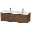Картинка анонса товара «тумба под раковину duravit xviu xv40290b221 подвесная 128 см орех/черный»