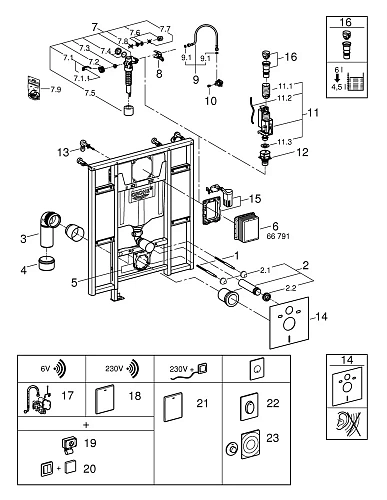 Инсталляция для унитаза GROHE Rapid SL (39140000) Инсталляция для унитаза GROHE Rapid SL (39140000)