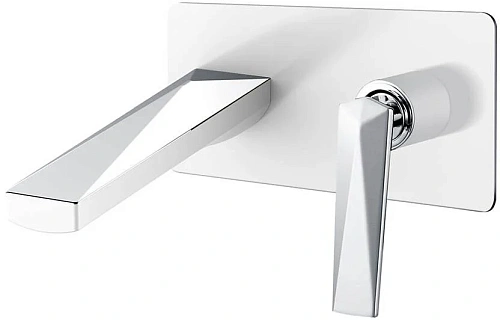 Смеситель для раковины Boheme VENTURO белый+хром 375-W встраиваемый Смеситель для раковины Boheme VENTURO белый+хром 375-W встраиваемый