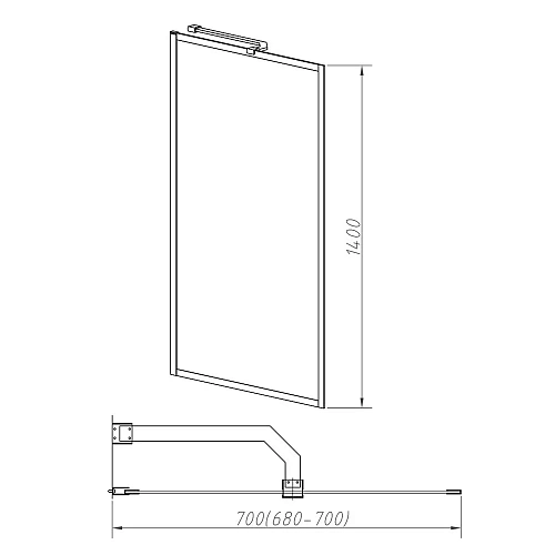 Шторка на ванну Vincea VSB-41700CL, 700x1400, хром, стекло прозрачное Шторка на ванну Vincea VSB-41700CL, 700x1400, хром, стекло прозрачное