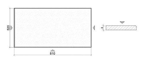Столешница Armadi Art 853-080-BB стекло 80см прямая бронзированный коричневый Столешница Armadi Art 853-080-BB стекло 80см прямая бронзированный коричневый