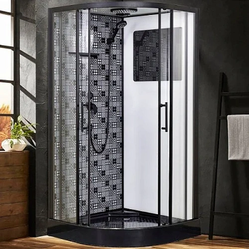 Душевая кабина Esbano ELEGANCIA (ESKBB90CR) полукруглая с крышей ESB-90CR 90x90x210см Душевая кабина Esbano ELEGANCIA (ESKBB90CR) полукруглая с крышей ESB-90CR 90x90x210см