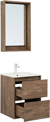 Тумба под раковину Aquanet Милан 50 дуб рустикальный 00336376 подвесная Тумба под раковину Aquanet Милан 50 дуб рустикальный 00336376 подвесная