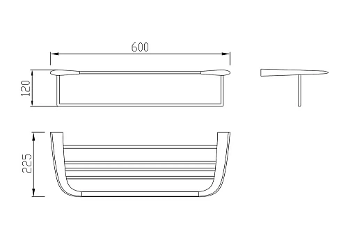 Полотенцедержатель ABBER Nord AA1554SP сатин Полотенцедержатель ABBER Nord AA1554SP сатин