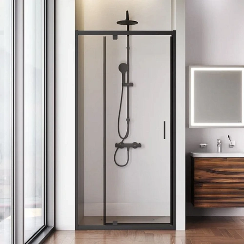 Душевая дверь AM.PM Gem W90G-100-1P-BT 100x195, черный, стекло прозрачное Душевая дверь AM.PM Gem W90G-100-1P-BT 100x195, черный, стекло прозрачное