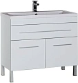 Тумба под раковину Aquanet Верона 100 белый (напольная 1 ящик 2 дверцы) 00182710 Тумба под раковину Aquanet Верона 100 белый (напольная 1 ящик 2 дверцы) 00182710