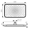 Верхний душ Kaiser 320х200х16мм вороненая сталь SH-324 Верхний душ Kaiser 320х200х16мм вороненая сталь SH-324