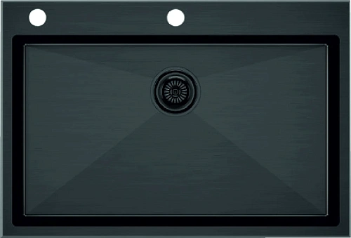 Кухонная мойка Paulmark KRONER-EDGE 75, PM777551-GM, вороненая сталь, 750х510мм Кухонная мойка Paulmark KRONER-EDGE 75, PM777551-GM, вороненая сталь, 750х510мм