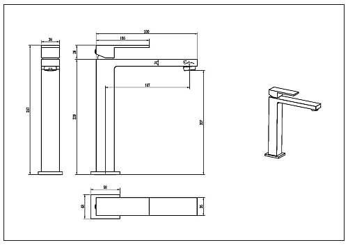 Смеситель для раковины Boheme Qubic 472-CB Copper Brushed Смеситель для раковины Boheme Qubic 472-CB Copper Brushed