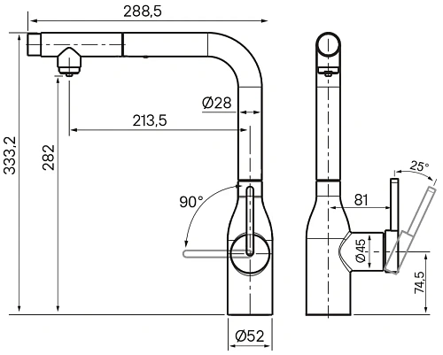 Смеситель для кухни Paulmark Viper золото Vi213105-G Смеситель для кухни Paulmark Viper золото Vi213105-G
