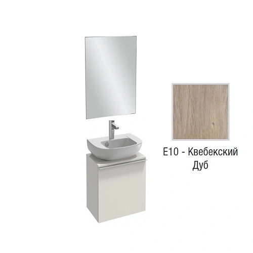 Комплект мебели 50 см Jacob Delafon Odeon Up , квебекский дуб, высокое зеркало без подсветки, 1 двер EB1081-NF+E4760-00+EB999D-E10 Комплект мебели 50 см Jacob Delafon Odeon Up , квебекский дуб, высокое зеркало без подсветки, 1 двер EB1081-NF+E4760-00+EB999D-E10