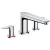 Картинка анонса товара «смеситель на борт ванны hansgrohe talis e, на 3 отверстия 71747000, хром»