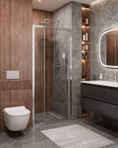 Душевая дверь CEZARES MOLVENO-BF-3-90-C-Cr-IV цвет профиля хром стекло прозрачное Душевая дверь CEZARES MOLVENO-BF-3-90-C-Cr-IV цвет профиля хром стекло прозрачное