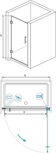 Душевая дверь RGW Hotel HO-011 350601108-21 Душевая дверь RGW Hotel HO-011 350601108-21