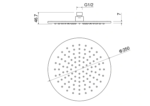 Верхний душ Aquatek AQ2077BGM черный хром шлифованный Верхний душ Aquatek AQ2077BGM черный хром шлифованный