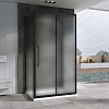 Душевой уголок ABBER Schwarzer Diamant AG30150BMH-S80BM-S80BM 150x80 см универсальный, профиль черный, стекло матовое Душевой уголок ABBER Schwarzer Diamant AG30150BMH-S80BM-S80BM 150x80 см универсальный, профиль черный, стекло матовое