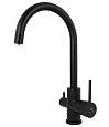 Детальная картинка товара «смеситель для кухни kaiser merkur 26744-12 black sandbeige боковой под фильтр r-излив черный мрамор»