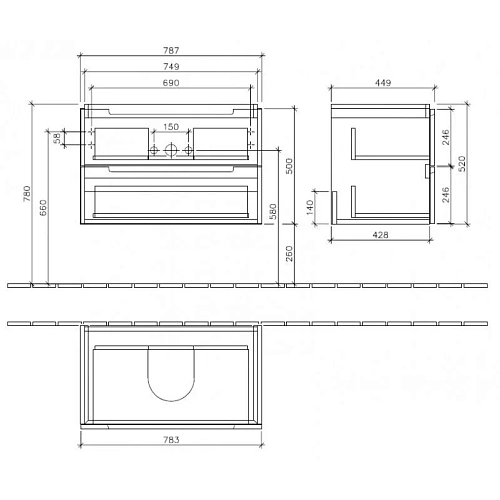 Тумба под раковину Villeroy & Boch Subway 2.0 A69610DH (A696 10 DH) Glossy White Тумба под раковину Villeroy & Boch Subway 2.0 A69610DH (A696 10 DH) Glossy White