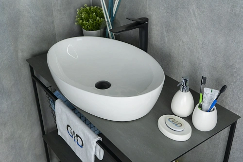 Раковина Gid N9433 51148 накладная белая 61x41x14.5 Раковина Gid N9433 51148 накладная белая 61x41x14.5