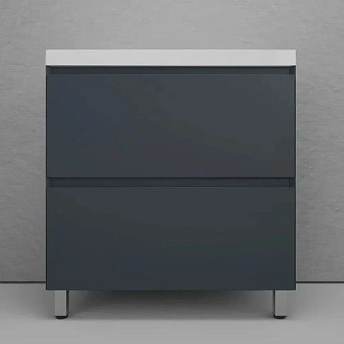 Тумба под раковину Style Line Манхэттен 80 см ЛС-00002372 напольная, графит Тумба под раковину Style Line Манхэттен 80 см ЛС-00002372 напольная, графит