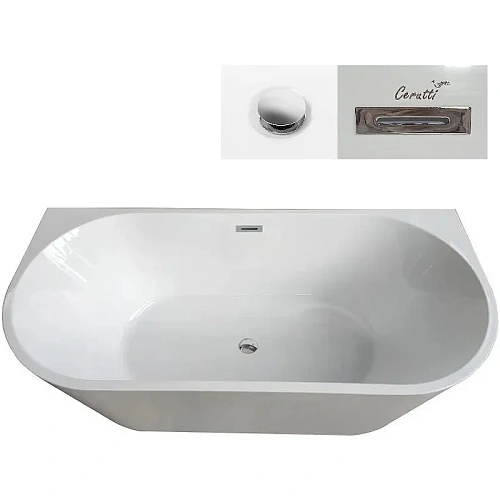 Акриловая ванна Ceruttispa VETTORE W CT9345 1700x750x560 приставная Акриловая ванна Ceruttispa VETTORE W CT9345 1700x750x560 приставная