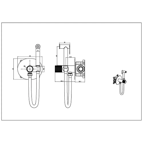 Гигиенический душ Boheme TECH Matt White 157-MW Гигиенический душ Boheme TECH Matt White 157-MW