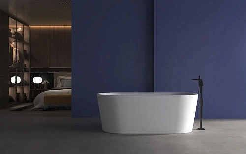 Ванна отдельностоящая ABBER AB9209MW 170x80 универсальная, белая матовая, акриловая Ванна отдельностоящая ABBER AB9209MW 170x80 универсальная, белая матовая, акриловая