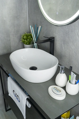 Раковина Gid N9026b 51113 накладная белая 48x35x13.5 Раковина Gid N9026b 51113 накладная белая 48x35x13.5