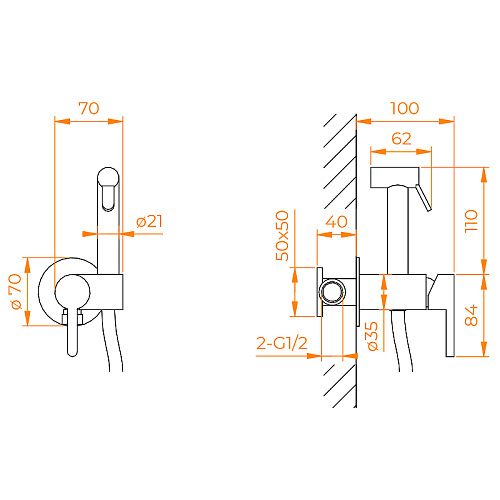 Гигиенический душ RGW Shower Panels SP-206B черный Гигиенический душ RGW Shower Panels SP-206B черный