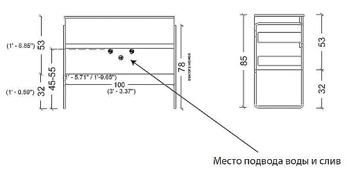 Тумба под раковину Armadi Art Vallessi 837-100-C mat 100x46cm КАШЕМИР мат Тумба под раковину Armadi Art Vallessi 837-100-C mat 100x46cm КАШЕМИР мат