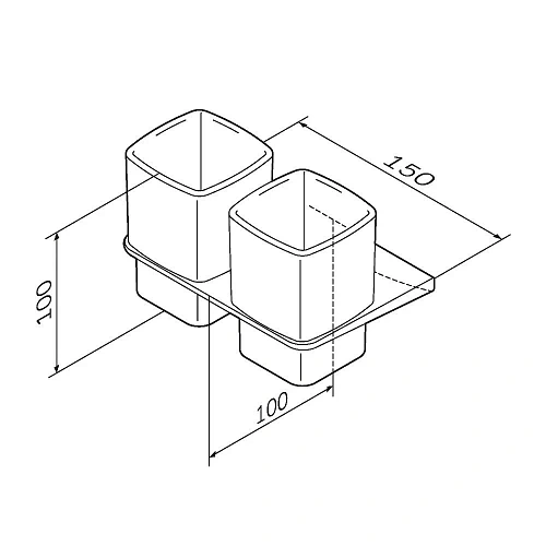 Стакан AM.PM Inspire V2.0 A50A343400 стеклянный, хром Стакан AM.PM Inspire V2.0 A50A343400 стеклянный, хром
