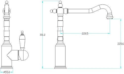 Смеситель для кухни Boheme MEDICI Ripresa 101 Смеситель для кухни Boheme MEDICI Ripresa 101
