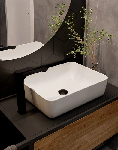 Смеситель для раковины AQUAme Monza AQM6314MB Черный матовый Смеситель для раковины AQUAme Monza AQM6314MB Черный матовый