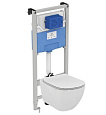 Детальная картинка товара «комплект 3 в 1 ideal standard t386801 с подвесным унитазом tesi aquablade t007901 и инсталляцией pro»
