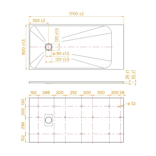 Душевой поддон RGW TSS-W 800x1700 мм 553502817-01 прямоугольный Душевой поддон RGW TSS-W 800x1700 мм 553502817-01 прямоугольный