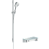 Картинка анонса товара «душевой гарнитур hansgrohe showertablet select 300/raindance select e 120 3jet/combi 27027400, белый»