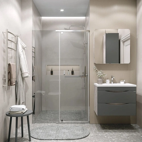 Душевая дверь GROSSMAN Pragma 100.K33.03.110.10.00 (110x195) хром, стекло прозрачное Душевая дверь GROSSMAN Pragma 100.K33.03.110.10.00 (110x195) хром, стекло прозрачное