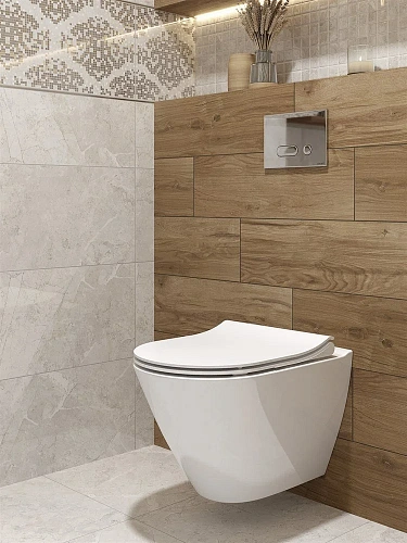 Бордюр Cersanit Dallas светло-серый 6x60 DA1L521 Бордюр Cersanit Dallas светло-серый 6x60 DA1L521