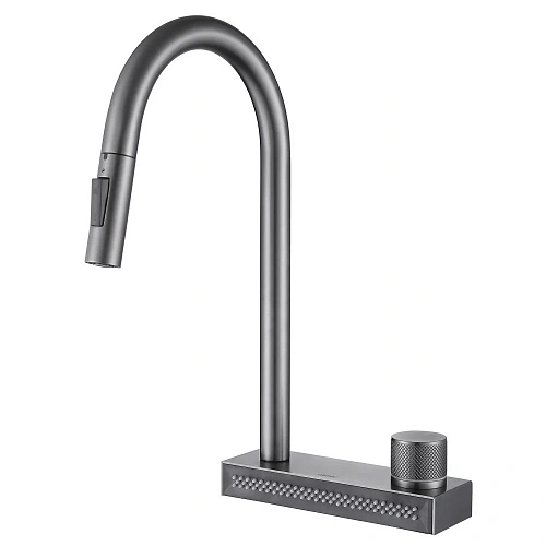 Смеситель для кухни ABBER Wasser Kreis AF8114NG с выдвижной лейкой, никель Смеситель для кухни ABBER Wasser Kreis AF8114NG с выдвижной лейкой, никель