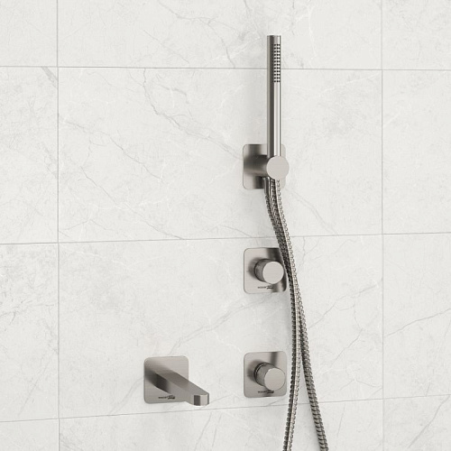 Смеситель для ванны WasserKRAFT A6451.296.298.275.100.276 встраиваемый никель Смеситель для ванны WasserKRAFT A6451.296.298.275.100.276 встраиваемый никель