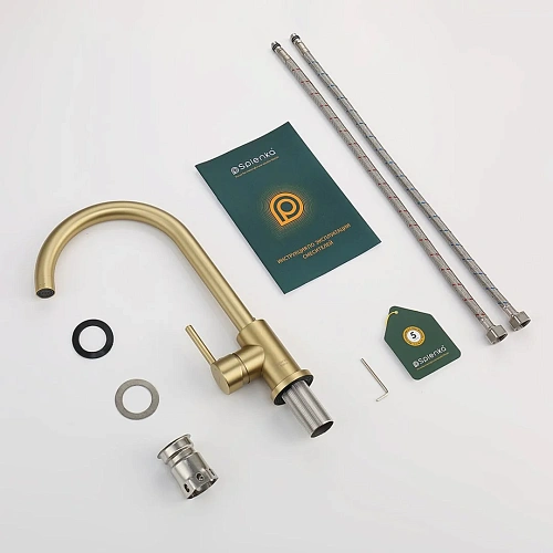 Смеситель для кухни Splenka S201.40.03, золотой сатин Смеситель для кухни Splenka S201.40.03, золотой сатин